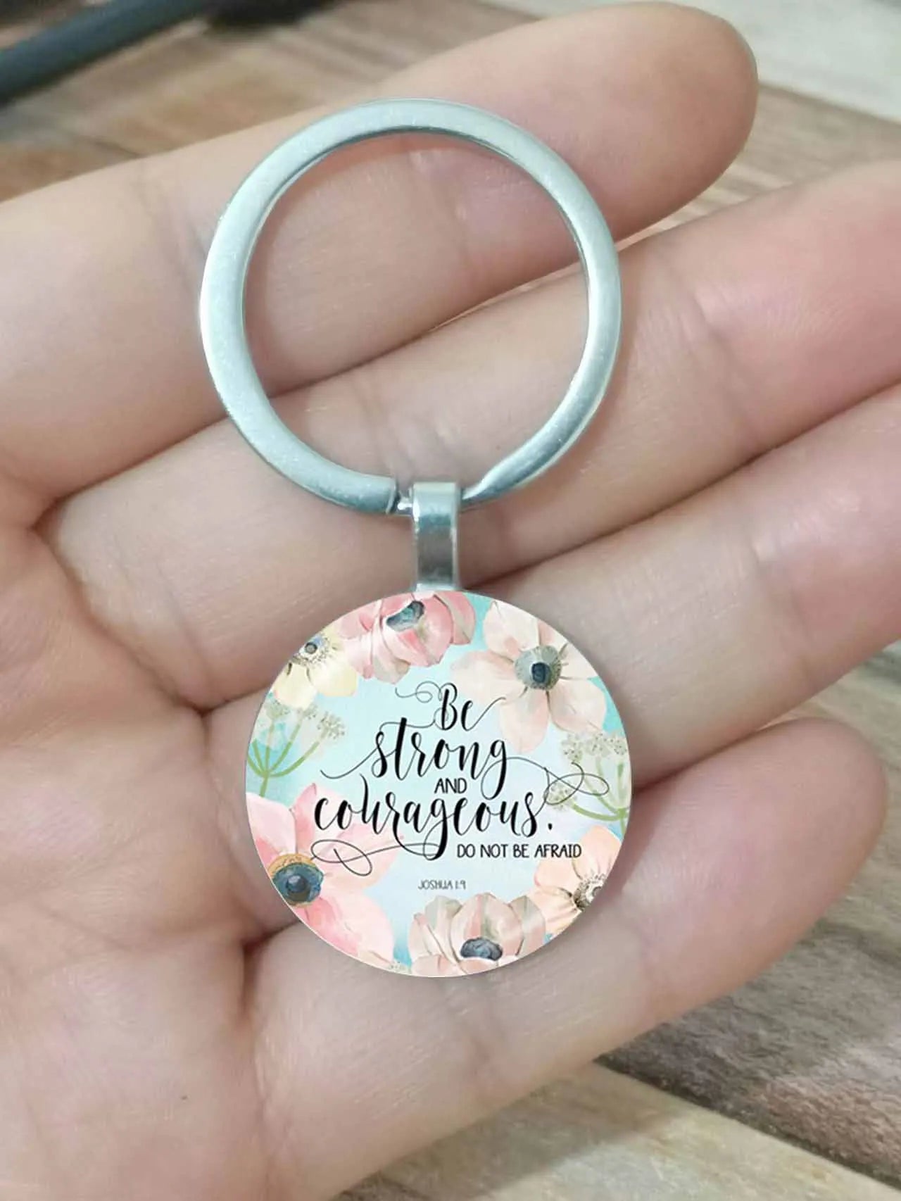 Keychain With The Bible Verse/Positive Message - 13 Styles