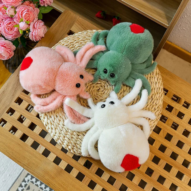 Cute Spider Plush Toys 25cm - Green/White/Black/Pink