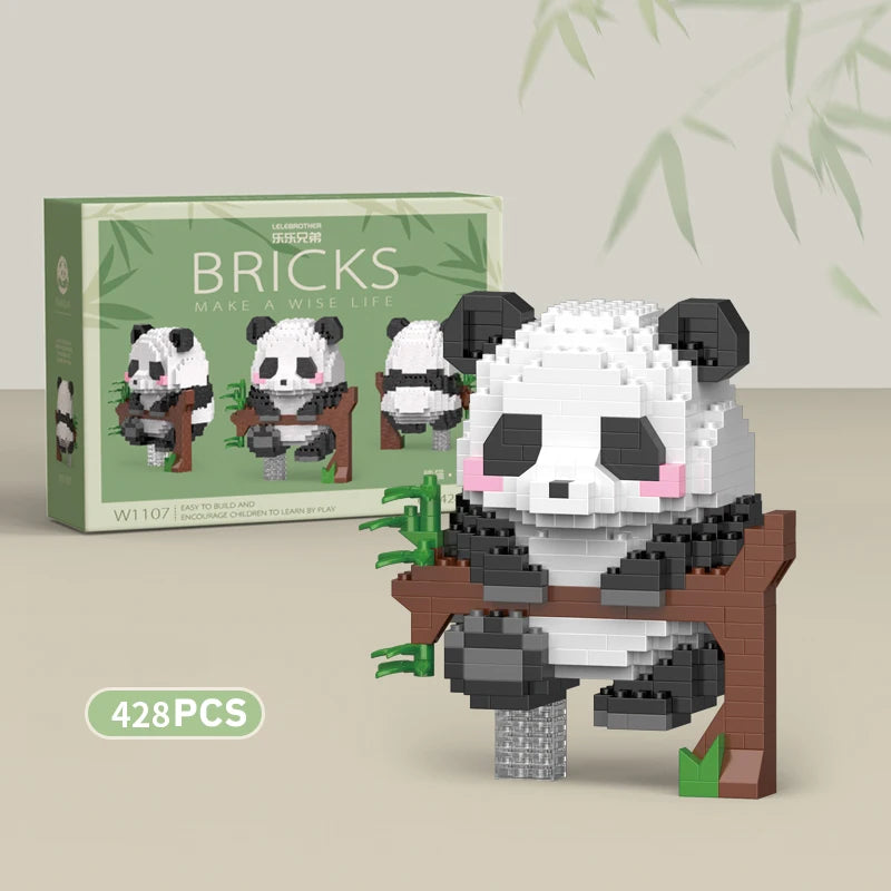 Cute Panda Mini Building Blocks - 12 Styles