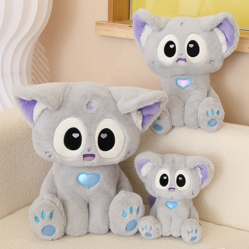 Cut Cat Plush Toys 21cm/30cm/40cm - Black/White/Grey