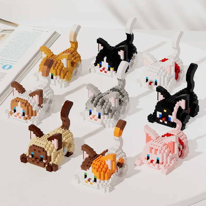 Cute Cat Mini Building Blocks - 9 Styles