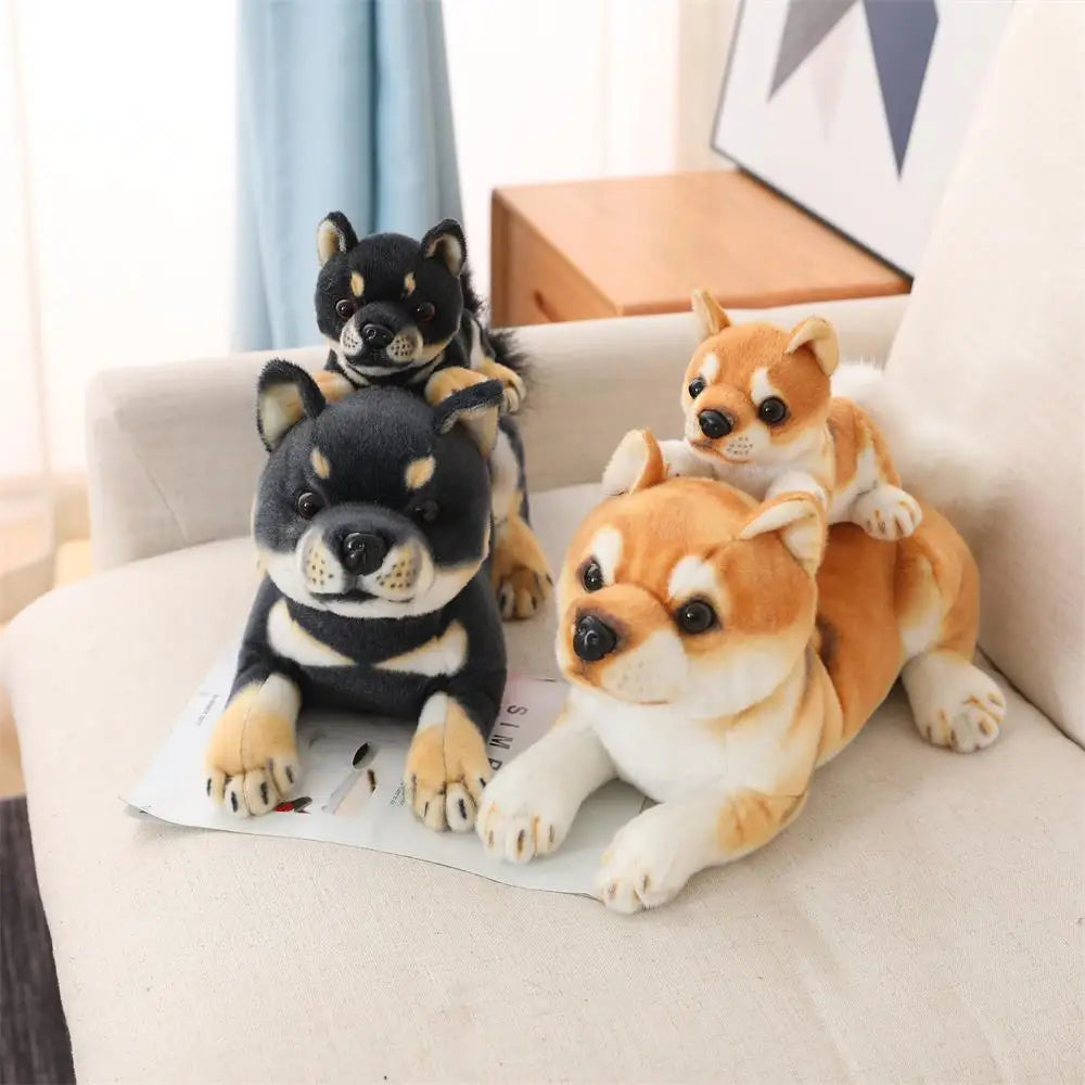 Dog (Lifelike  Shiba Inu) Plush Toys 20/35cm - Black/Yellow(4 Styles)