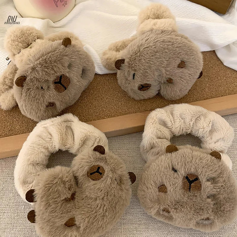 Cute/Kawaii Capybara Plush Hair Scrunchies - 4 Styles