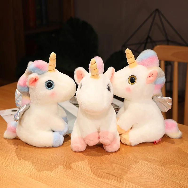 Cute/Kawaii Colourful Unicorn Plush Toys 25cm -Blue/Yellow/Pink