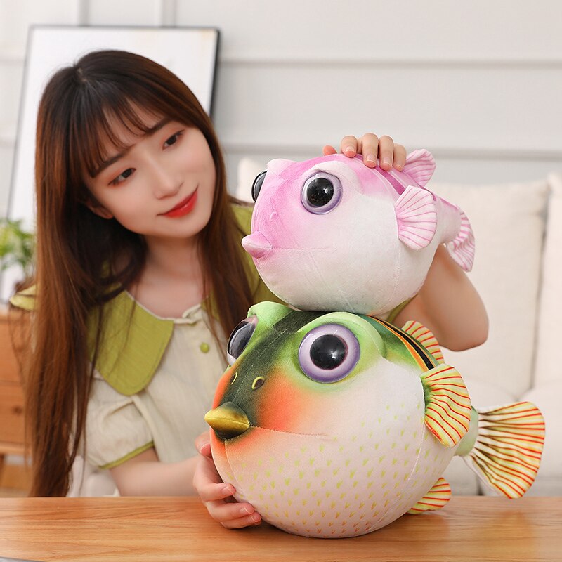 Puffer Fish Plush Toys 26/33/43CM - Pink/Green