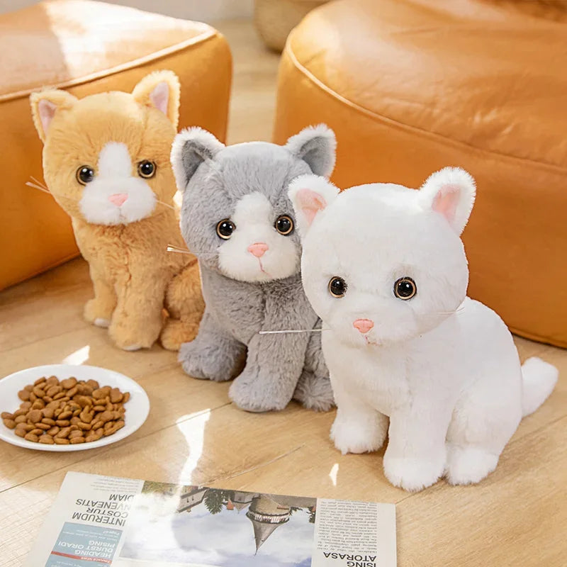 Cute Sitting Cat Plush Toys 25cm (Orange/Black/White/Grey) - 5 Styles