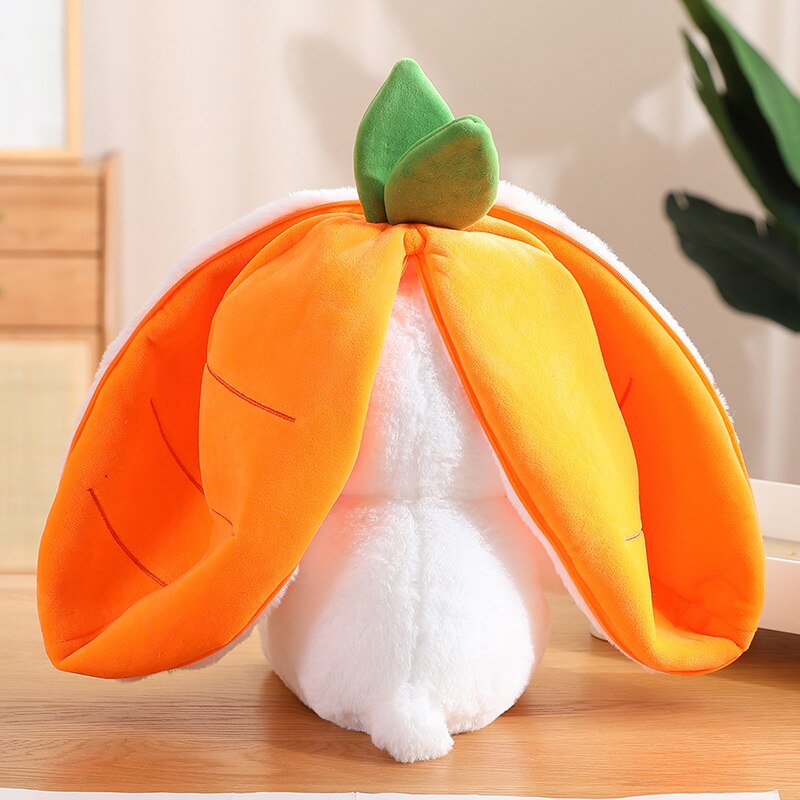 Funny Rabbit In Carrot/Strawberry Bag Plush Toys 18cm/25cm/35cm