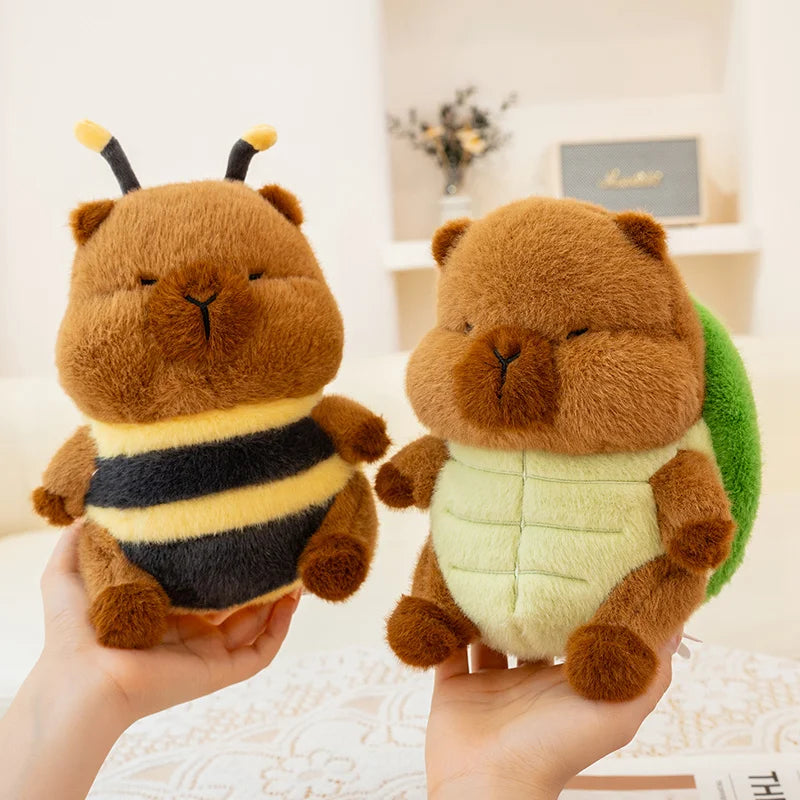 Cute Chubby Capybara Bee/Turtle Hybrid Plush Toys 23/30cm
