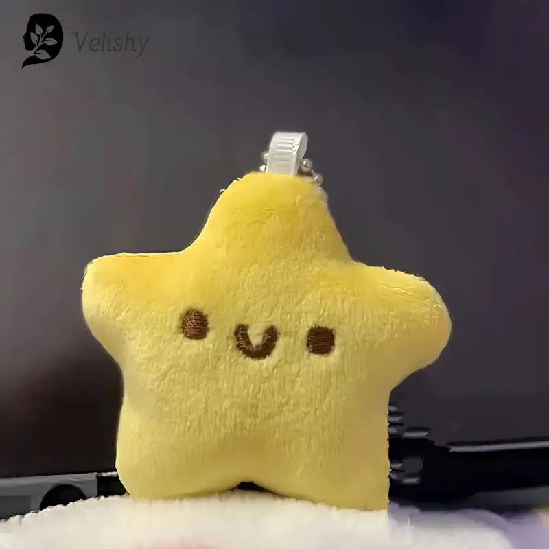 Cute Yellow Star Plush Keychains