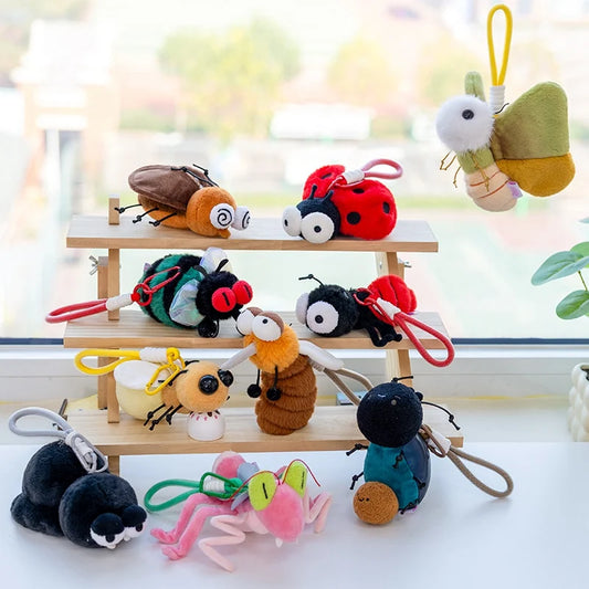 Cute Mini Bug/Insect Plush Keychain - Moth/Ant/Firefly/Mantis/Spider/Dug Beetle/Ladybug/Cockoach/Fly/Mosquito