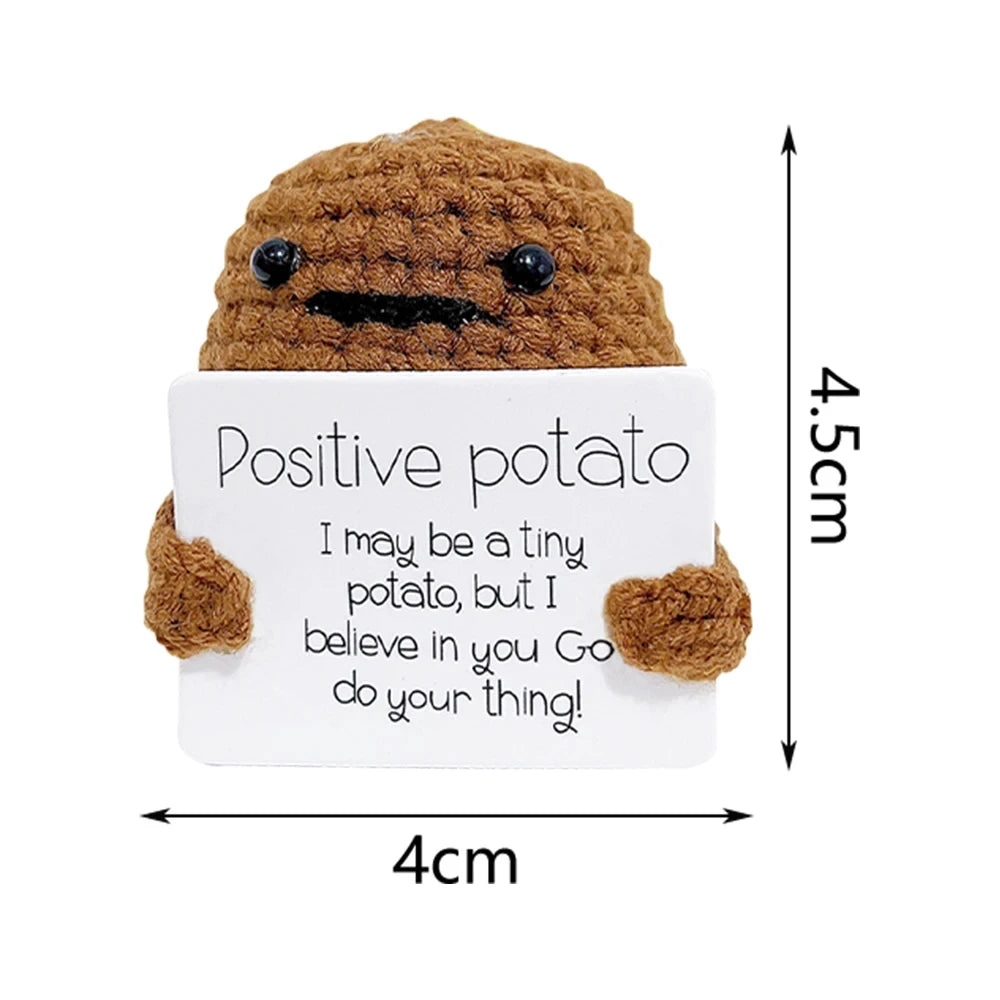 Handmade Knitted Vegetable (Potato/Tomoto) With/Without Positive Message - 11 Styles