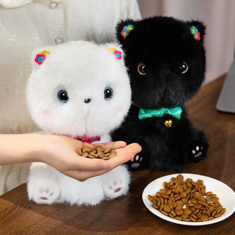 Cute/Kawaii Black/White Cat Plush - 1pc/2pcs