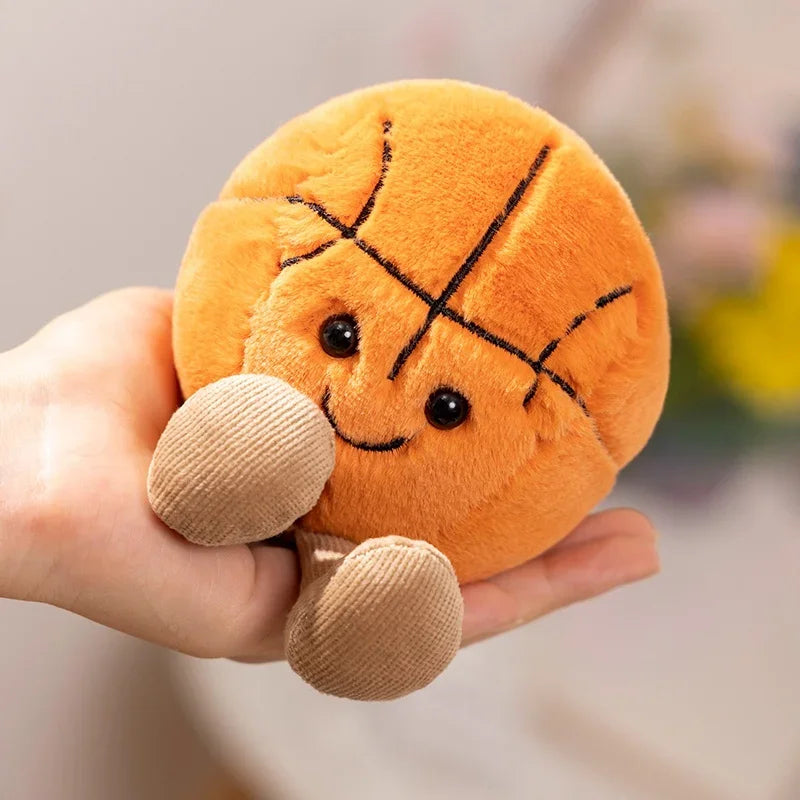 Cute Basketball/Football/Billiard Ball/Baseball/Tennis Ball Plush Toys 10cm