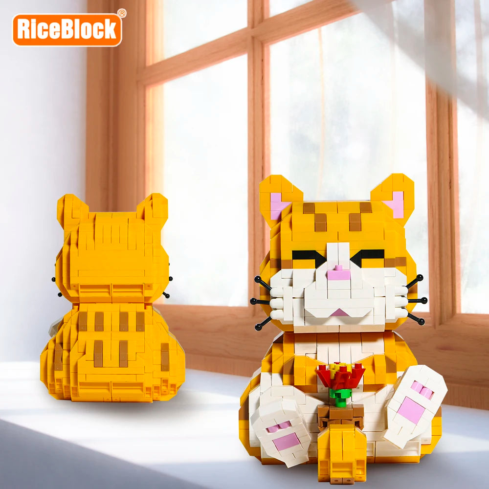 Cute Cat Mini Building Blocks 10cm