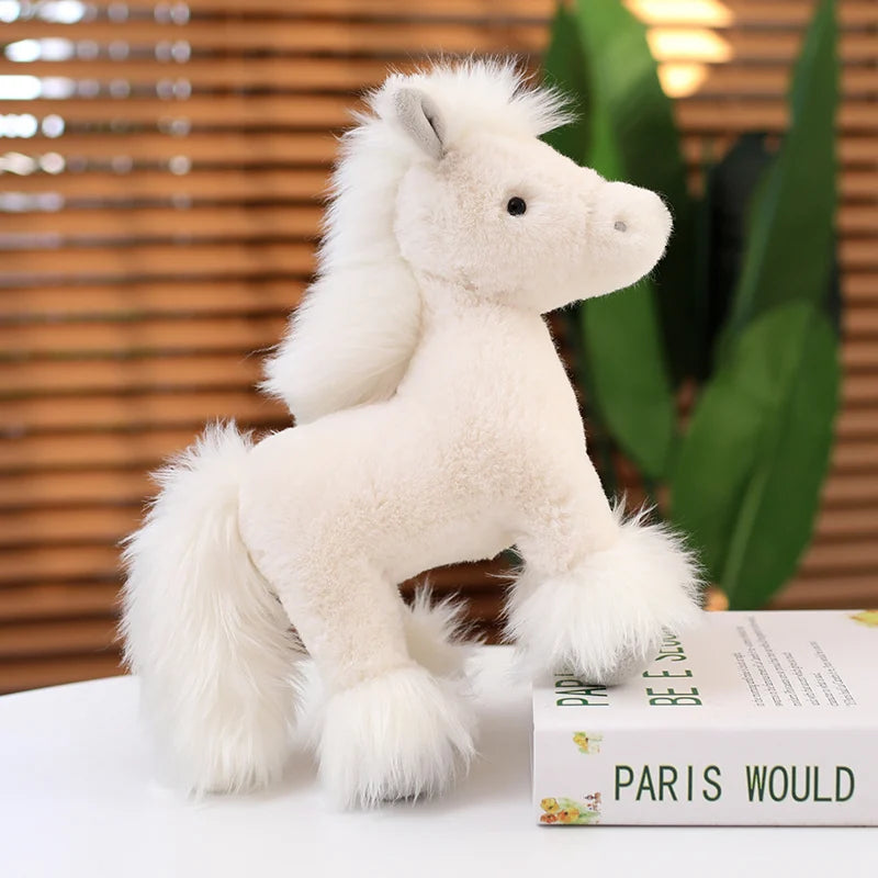  Cute Brown/White Horse Plush Toys 25/30/40cm