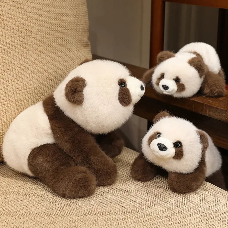 Cute Lying Red Panda/Panda Plush Toys 25-60cm - Black/Brown