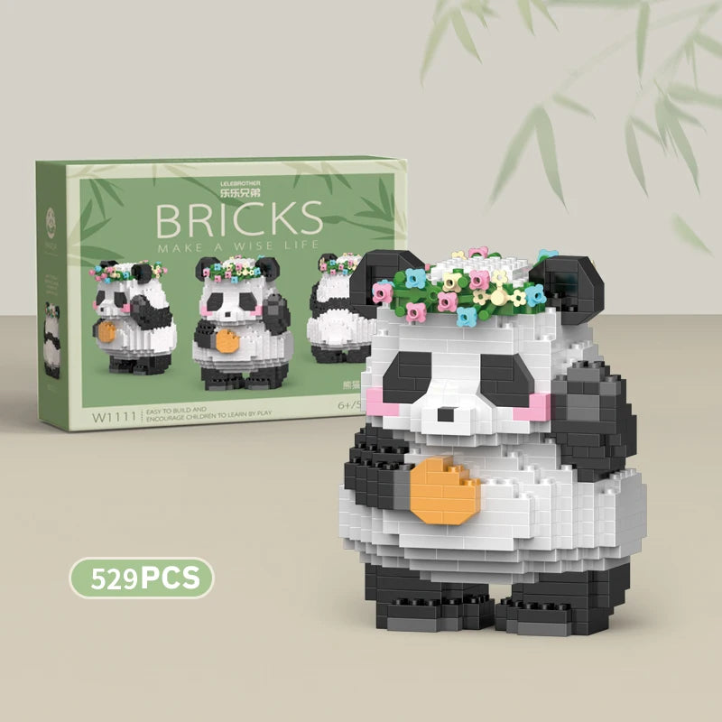 Cute Panda Mini Building Blocks - 12 Styles