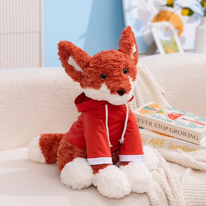 Cute Animal (Fox/Cat/Dog) With Clothes Plush Toys 23/32/50cm
