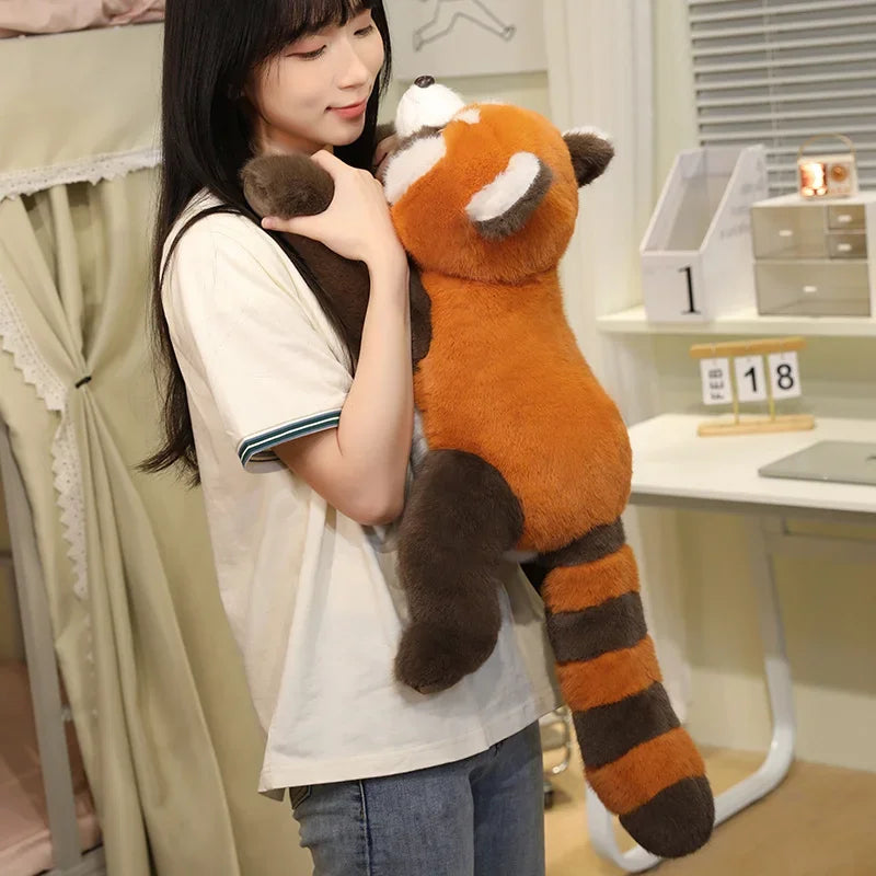 Cute Lying Red Panda/Panda Plush Toys 25-60cm - Black/Brown