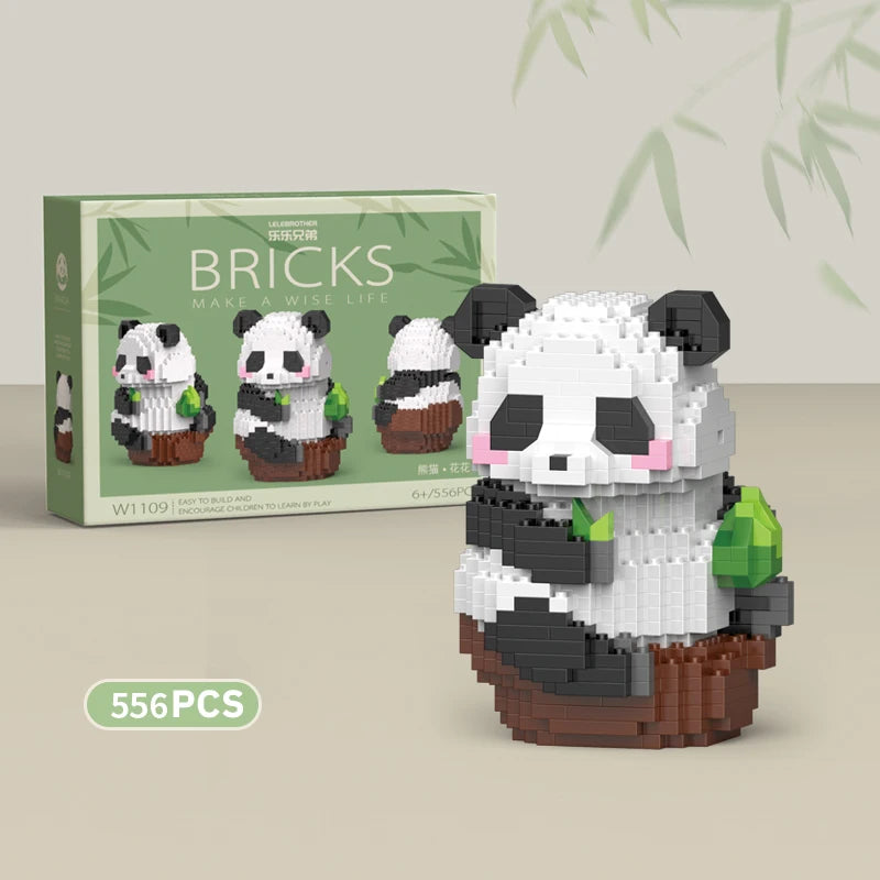 Cute Panda Mini Building Blocks - 12 Styles