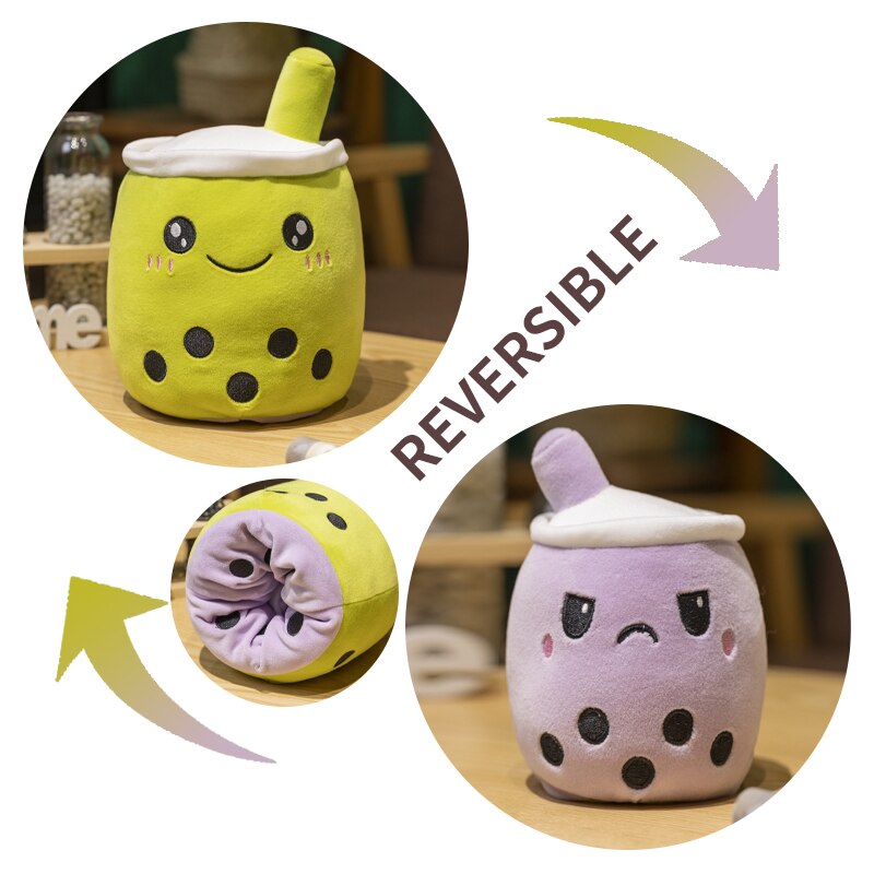 Reversible Bubble Milk Tea Plush Toys 15cm/25cm