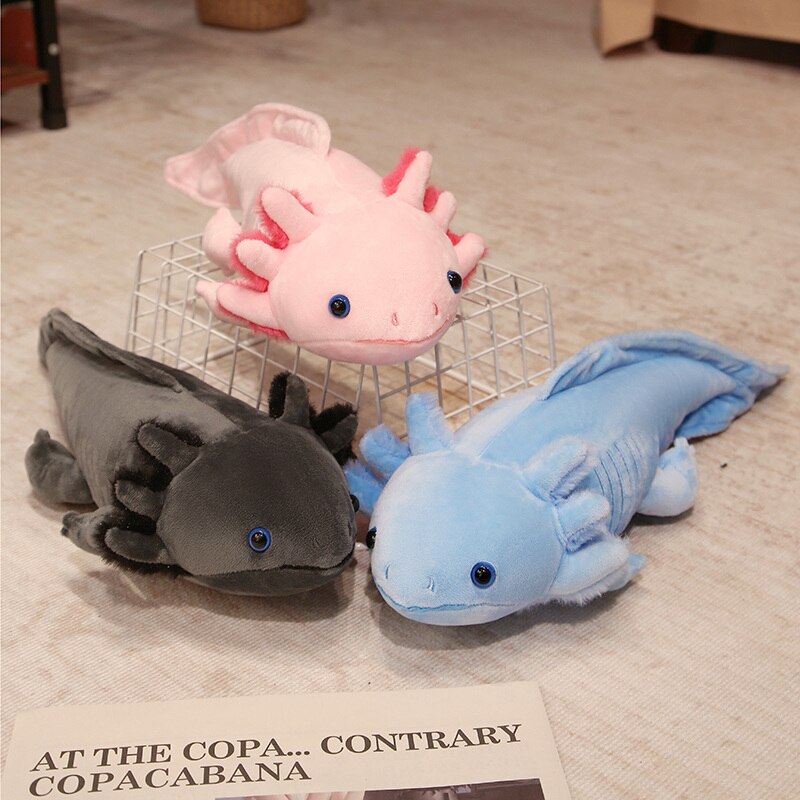 Cute Axolotl Plush Toys 45cm/80cm - Black/Blue/Yellow/Pink/Grey