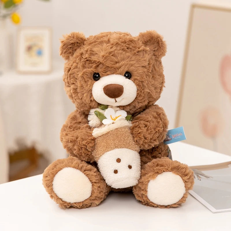 Cute Teddy Bear With Birthday/Pajama/Bubble Tea/Lemonlade Plush Toys