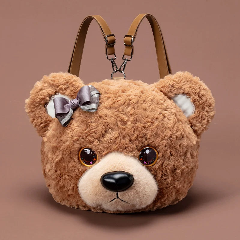 Cute Animal(Cat/Panda/Teddy Bear) Plush Backpacks/Shoulder Bags