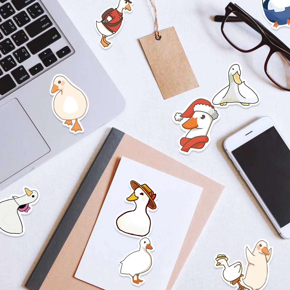 50 pcs Cute/Kawaii Duck Stickers