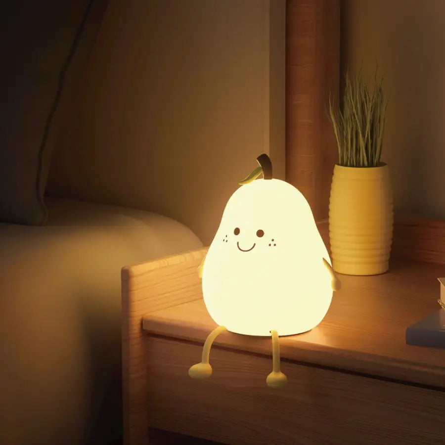 LED Night Light Pear Silicone Lamp