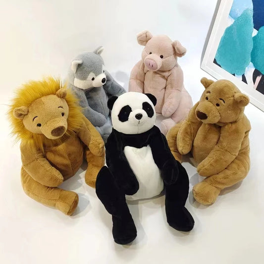 Sitting Animal (Panda/Pig/Lion/Dog/Bear) Plush Toys 40cm - 5 Styles