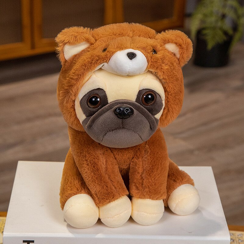 Pug Animal Dress Up Plush Toys 22cm - Monkey/Bear/Deer/Donkey/Red Panda