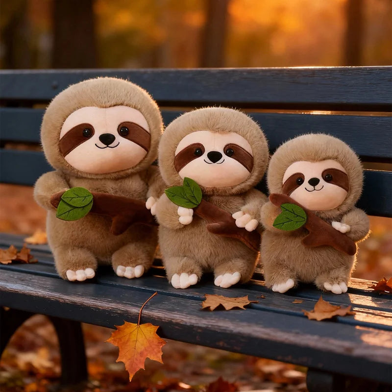 Cute Sloth Plush Toys 20/30/40cm - Brown/Khaki/Grey