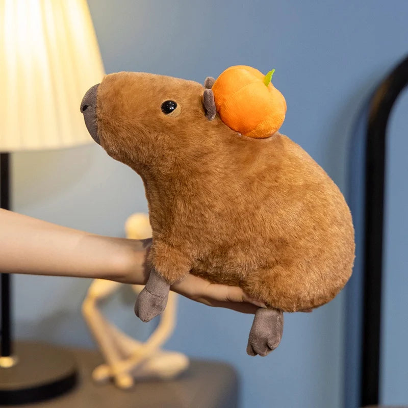 Cute Capybara With Pumpkin Plush Toys 30cm