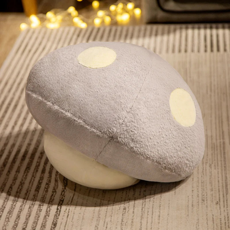 Mushroom Plush Pillow Toys 35/50cm - Green/Yellow/Pink/Grey