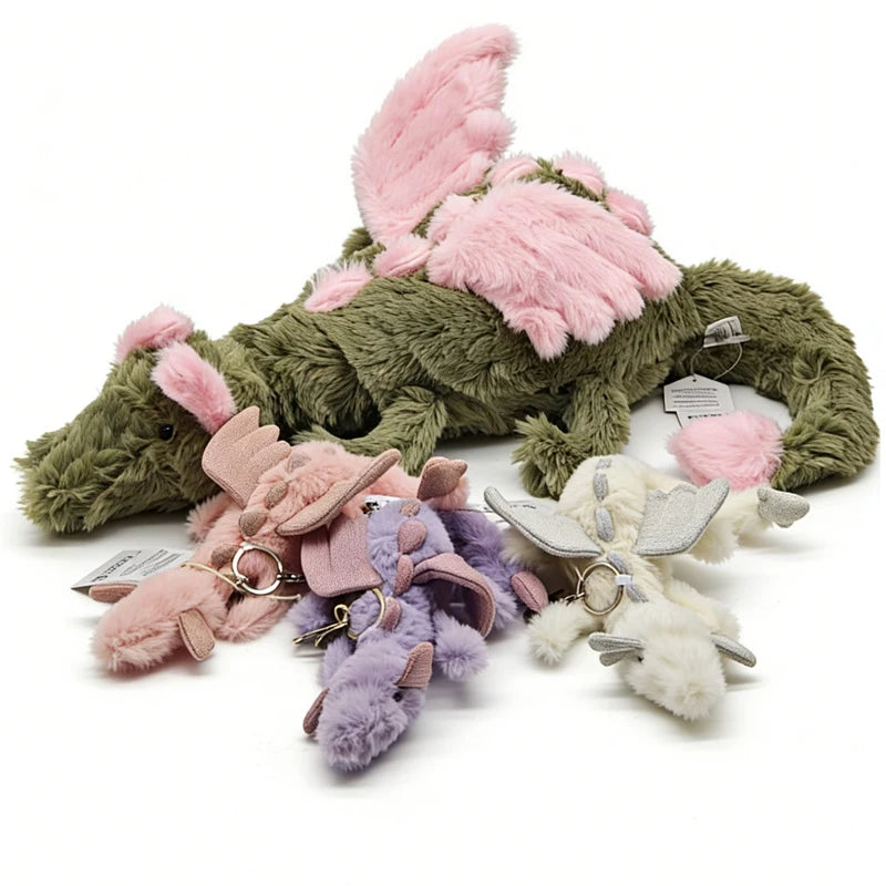 Cute Green Dragon Plush Toys 50cm Or Pink/Purple/Green Dragon Plush Keychains 10cm