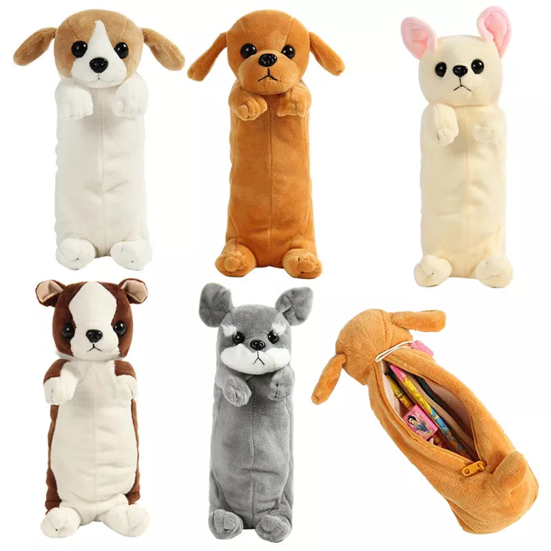 Cute Dog Pencil Plush Bag - 5 Styles