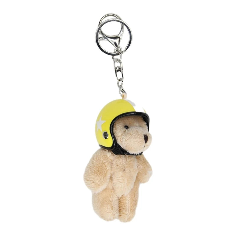 Cute Turtle/Bear With Helmet Plush Keychains - 18 Styles