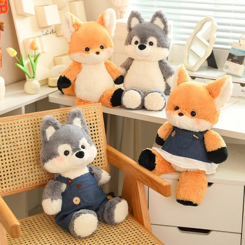 Cute Animal (Fox/Wolf) With/Without Clothes Plush Toys 50cm