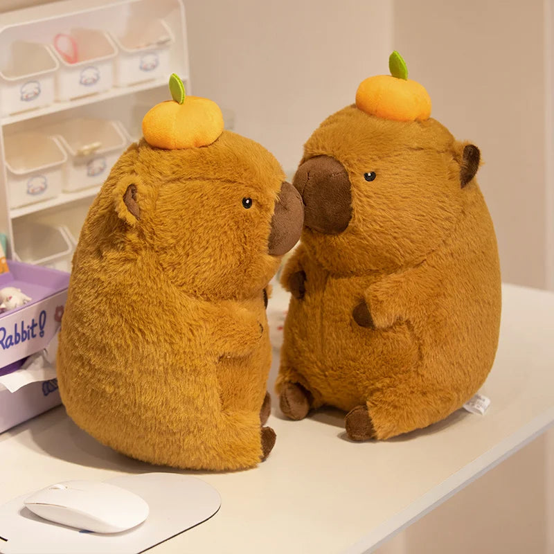 Cute Capybara With Persimmon Plush Toys 40cm/60cm