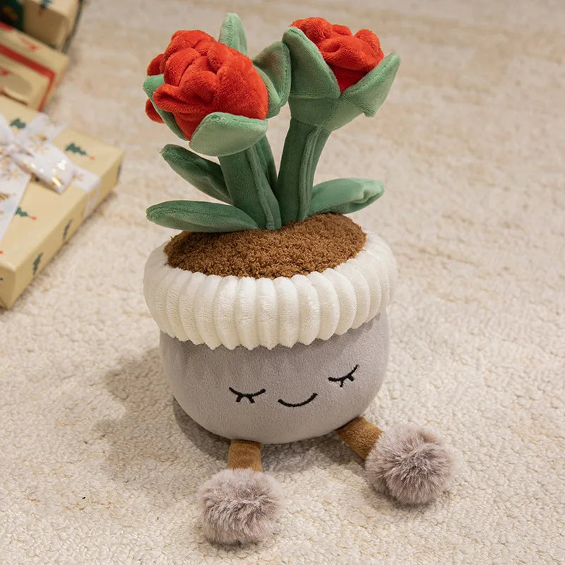 Potted Plants Series(Rose/Lily/Strawberry/Sunflower/Cactus) Plush Toys 30cm - 9 Styles