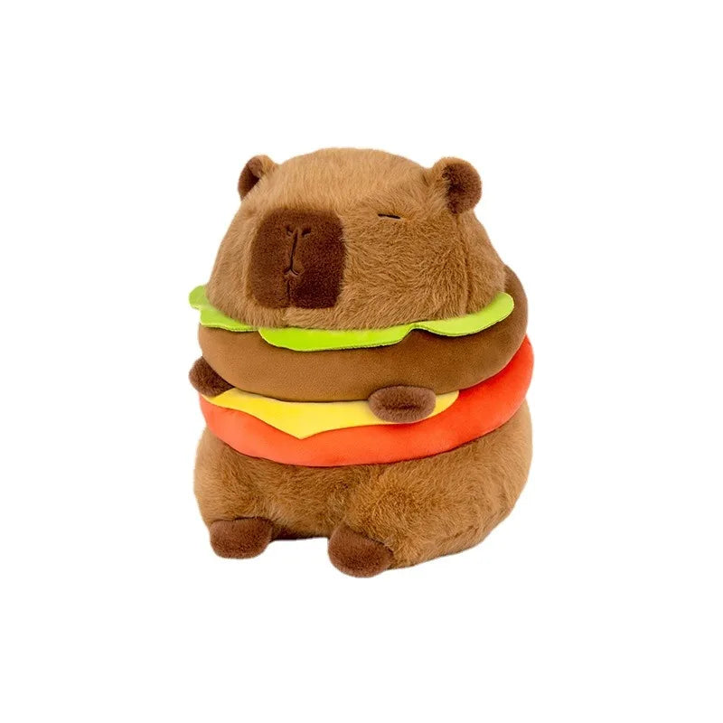 Funny Hamburger Capybara Plush Toys 20cm