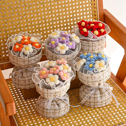 Cotton Rope Handmade Flower Mini Bouquets -5 Styles