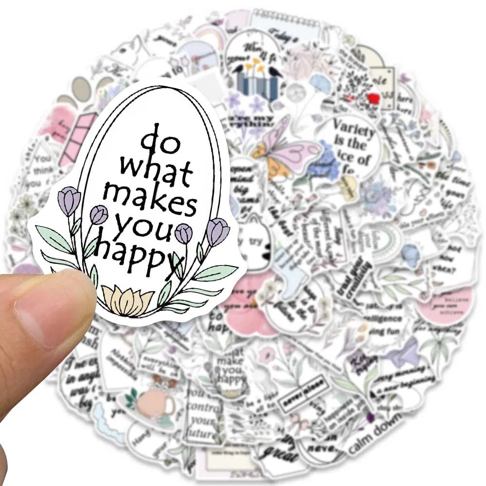 50/100 pcs Stickers (Inspirational/Motivational) Texts