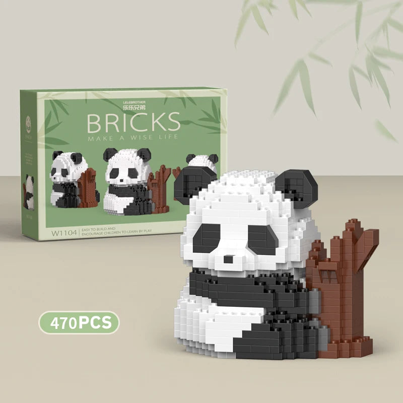 Cute Panda Mini Building Blocks - 12 Styles