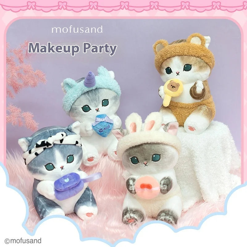 Mofusand Cat With Makeup Party Series (Perfume/MIrror/Powder Puff/Cosmetic Bag) Plush Toys 22cm - 4 styles