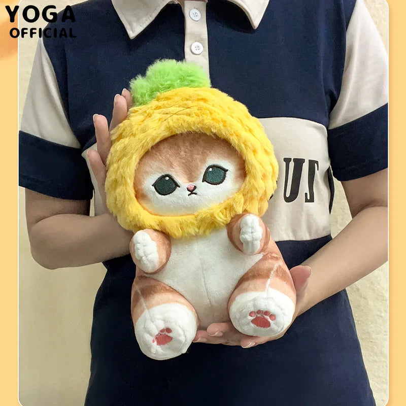 Mofusand Fruit Series Cat With (Pineapple/Strawberry/Orange/Apple/Dear) Plush Toys- 5 styles