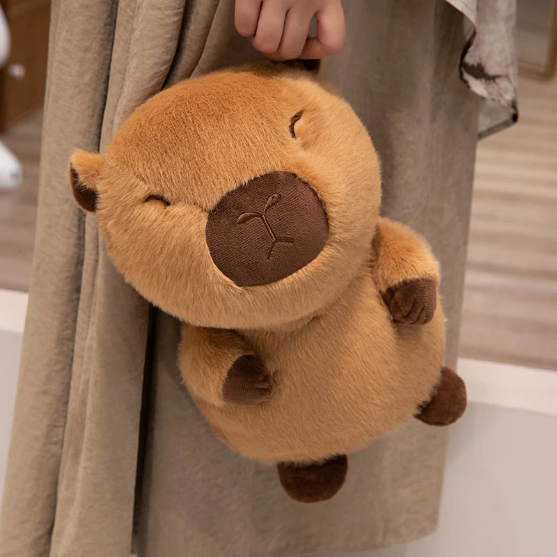 Cute Capybara With/Without Flower Plush Toys 25/35/45cm - Brown/Grey