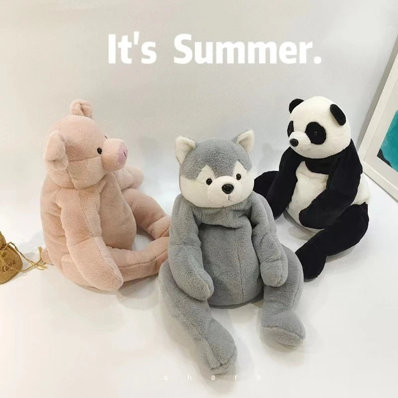 Sitting Animal (Panda/Pig/Lion/Dog/Bear) Plush Toys 40cm - 5 Styles