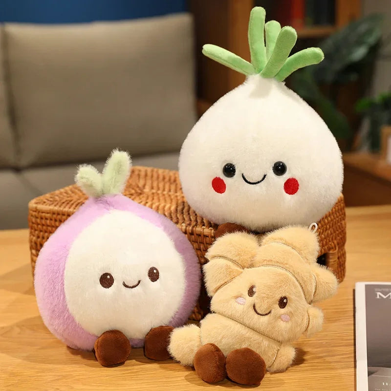 Cute Vegetables (Onion/Ginger/Garlic) Plush Toys 20-22cm